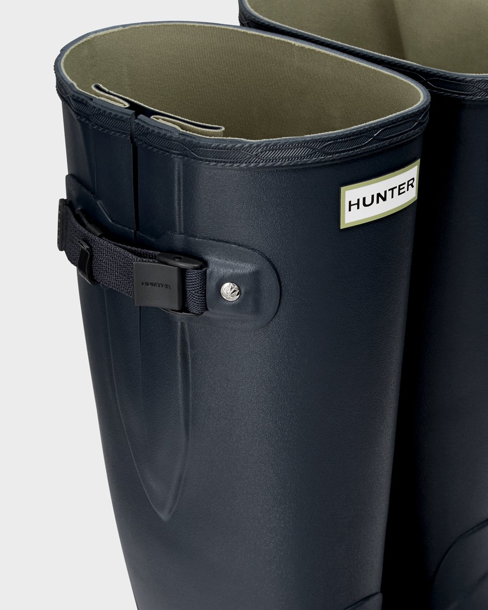 Womens Hunter Wide Fit Rain Boots Navy - Norris Field - 8465039-NF